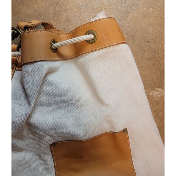 Rare Todd Snyder x Superior Labor Canvas Bucket Duffle Leather Bottom 22" Japan - Picture 16 of 16